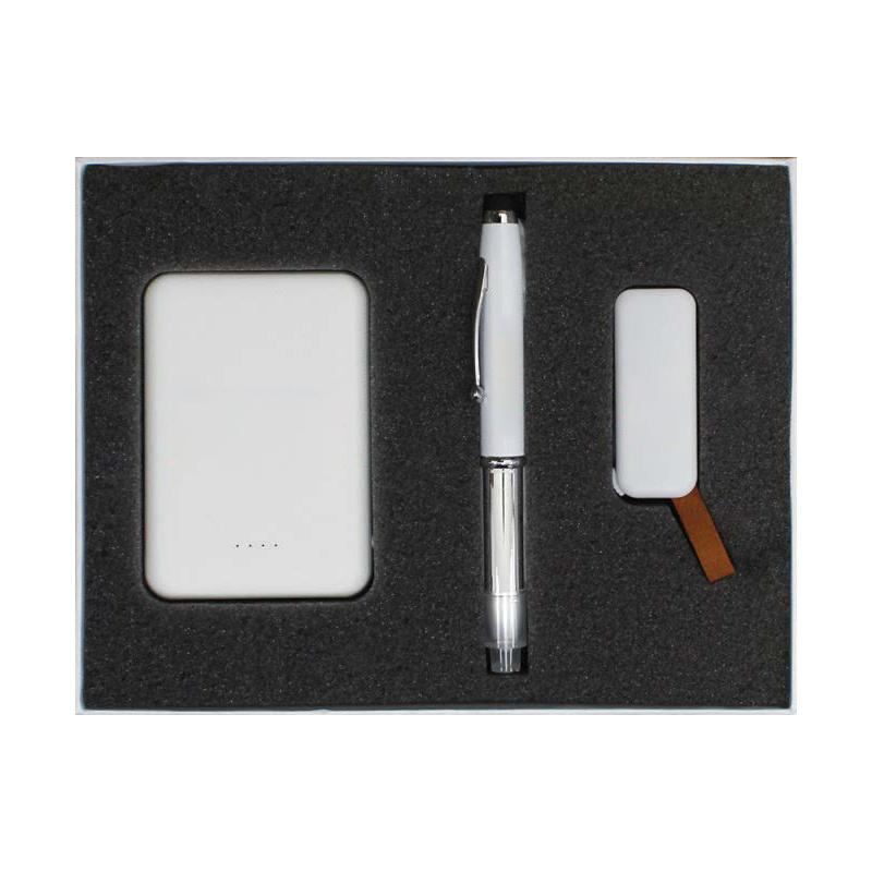 WGS-15 Black Cardboard Gift Box With White Slide USB Flash Drive